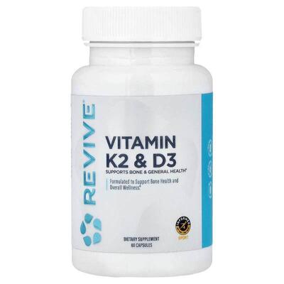 Revive,Vitamin K2 &amp; D3, 60 Capsules