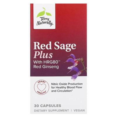 Terry Naturally,Red Sage Plus With HRG80 Red Ginseng, 30 Cap