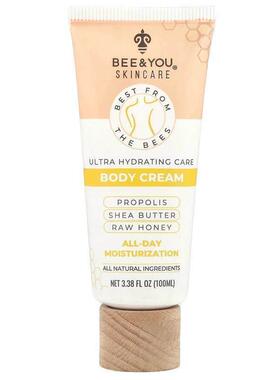 Bee&amp;amp;amp;You,身体霜，3.38 液量盎司（100 毫升）