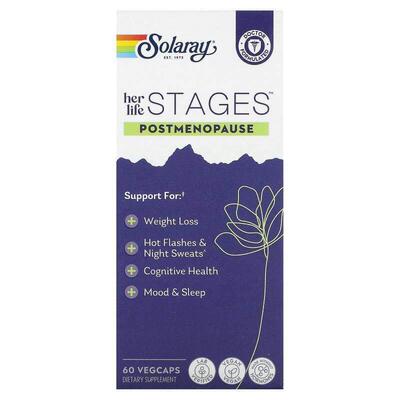 Solaray,Her Life Stages, Postmenopause, 60 VegCaps
