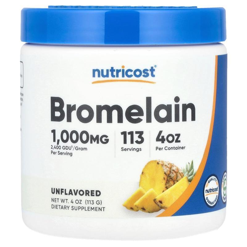 Nutricost,Bromelain, Unflavored, 3.5 oz (100 g)
