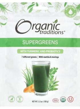 Organic Traditions,Supergreens, Cucumber Melon&amp;amp;a
