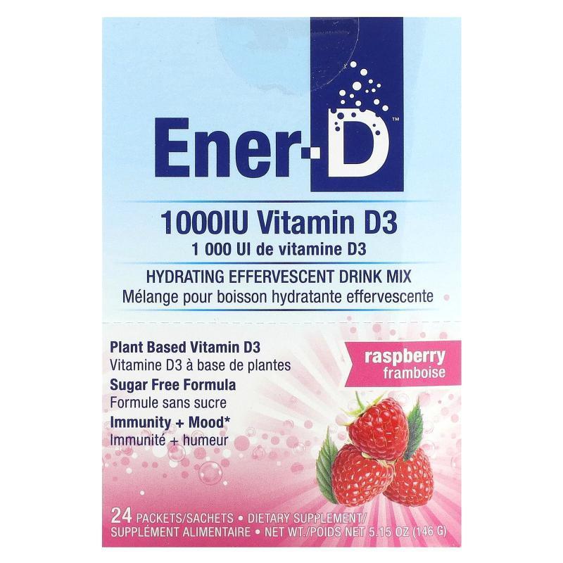 Ener-C,Ener-D, Vitamin D3 Hydrating Effervescent Drink Mix