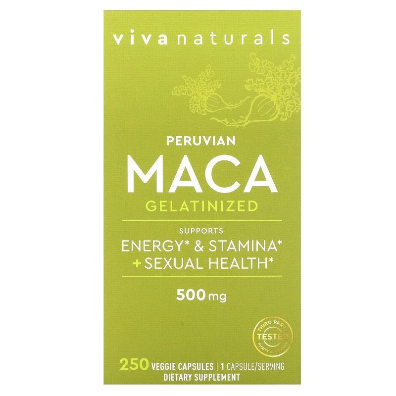 Viva Naturals,Peruvian Maca Gelatinized , 500 mg&amp;amp