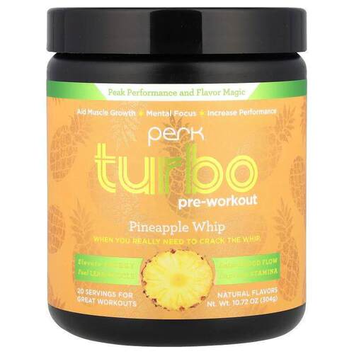 Perk Energy,Turbo，锻炼前配方，Pineapple Whip，10.72 盎司（3