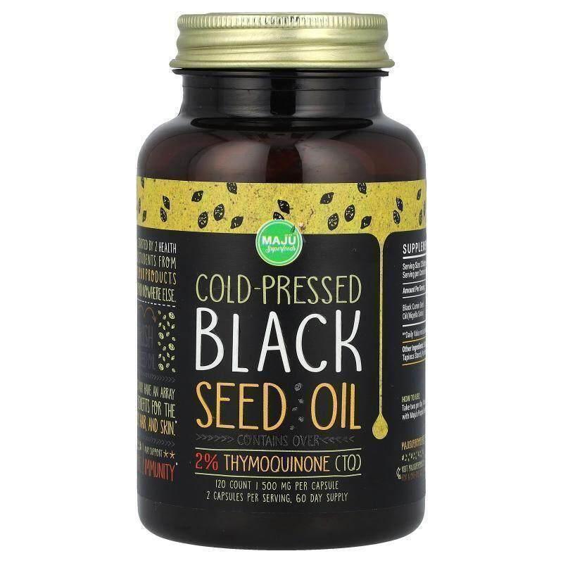 Maju Superfoods,冷榨黑籽油,1000 毫克,120 粒软凝胶(每粒软