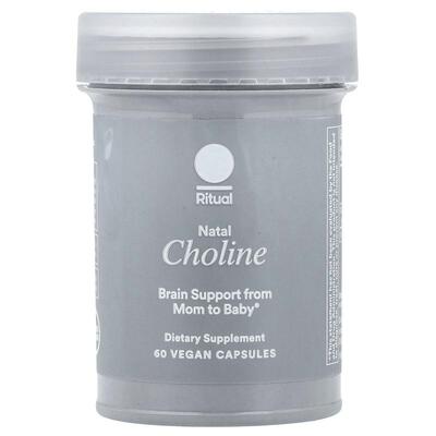 Ritual,Natal Choline, Citrus, 60 Vegan Capsules (275 mg per