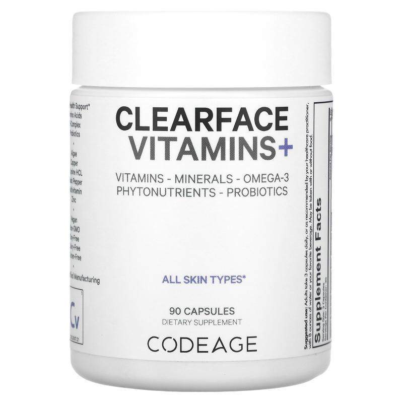 Codeage,Clearface 维生素 +，90 粒胶囊