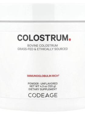 Codeage,Colostrum Powder, Unflavored, 4.3 oz (120 g)