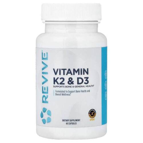 Revive,Vitamin K2 &amp;amp; D3, 60 Capsules