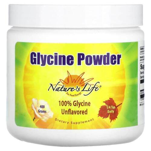Nature's Life,Glycine Powder, Unflavored, 400 g