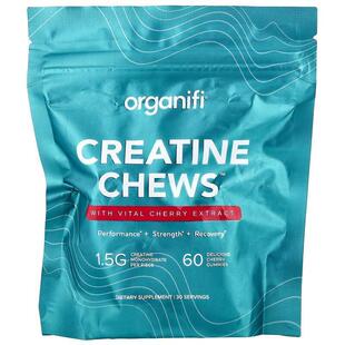 Organifi,Creatine Chews, Cherry 60 Gummies