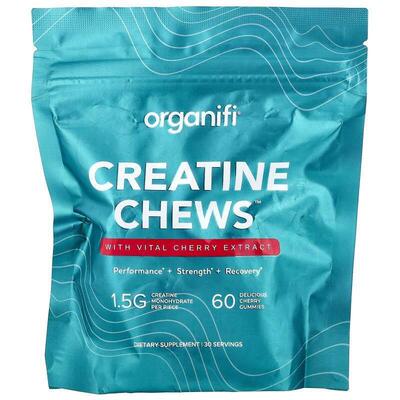 Organifi,Creatine Chews, Cherry 60 Gummies