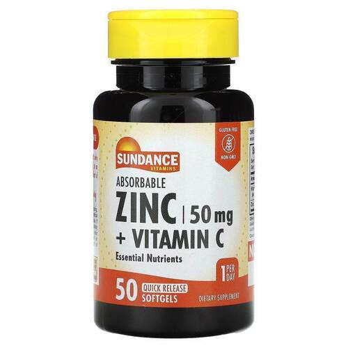 Sundance,Absorbable Zinc + Vitamin C, 50  Quick Release Soft