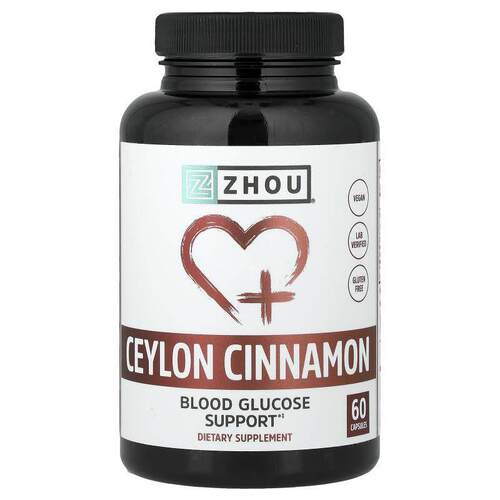 Zhou Nutrition,锡兰肉桂，60 粒胶囊