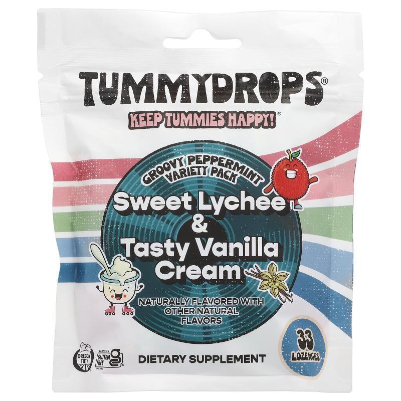 Tummydrops,Groovy Peppermint Variety Pack, Sweet Lychee &