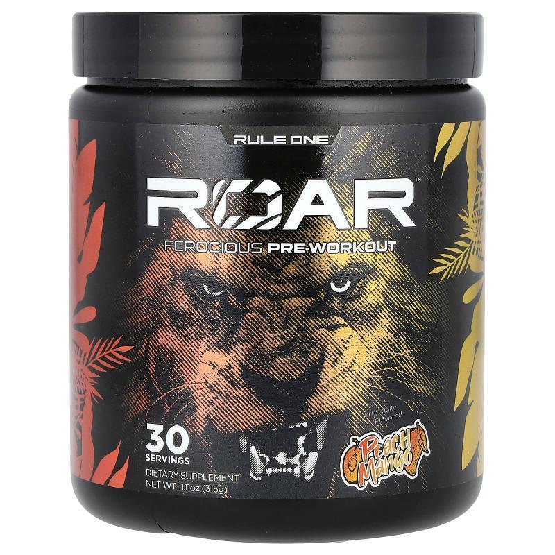 Rule One ProteinsRoar Ferocious Pre-Workout桃子芒果味健身伴