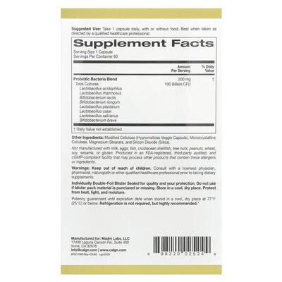 California Gold Nutrition,LactoBif®, 100 Billion CFU