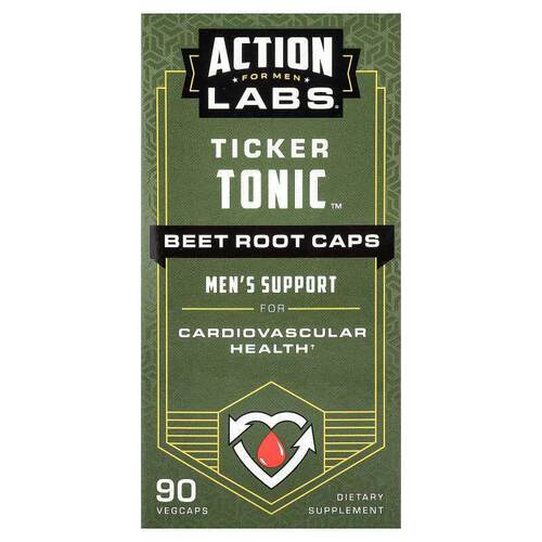 行动实验室,For Men, Ticker Tonic™, Beet Root Caps, 90 VegCap