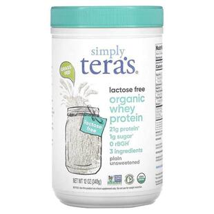 Simply Tera's,Organic Whey Protein, Plain Unsweetened, 12 oz