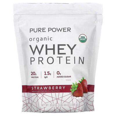 Mercola博士,Pure Power, Organic Whey Protein, Strawberry, 1