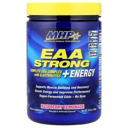 MHP,EAA Strong™ + Energy, Raspberry Lemonade, 10.6 oz (300 g