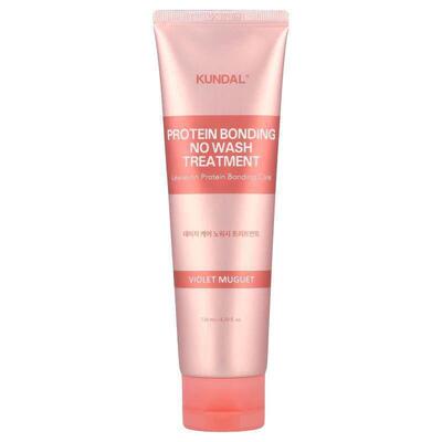 Kundal,蛋白质结合免洗护理，Violet Muguet，4.39 液量盎司（130