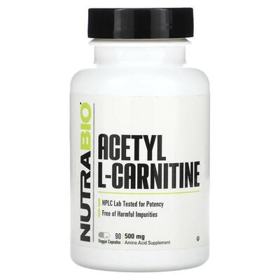 Nutrabio Labs,Acetyl L-Carnitine, 500 mg