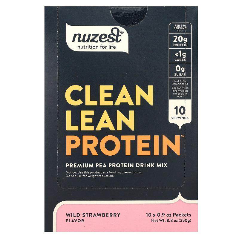 Nuzest,Clean Lean Protein, Rich Chocolate, 10 Packets