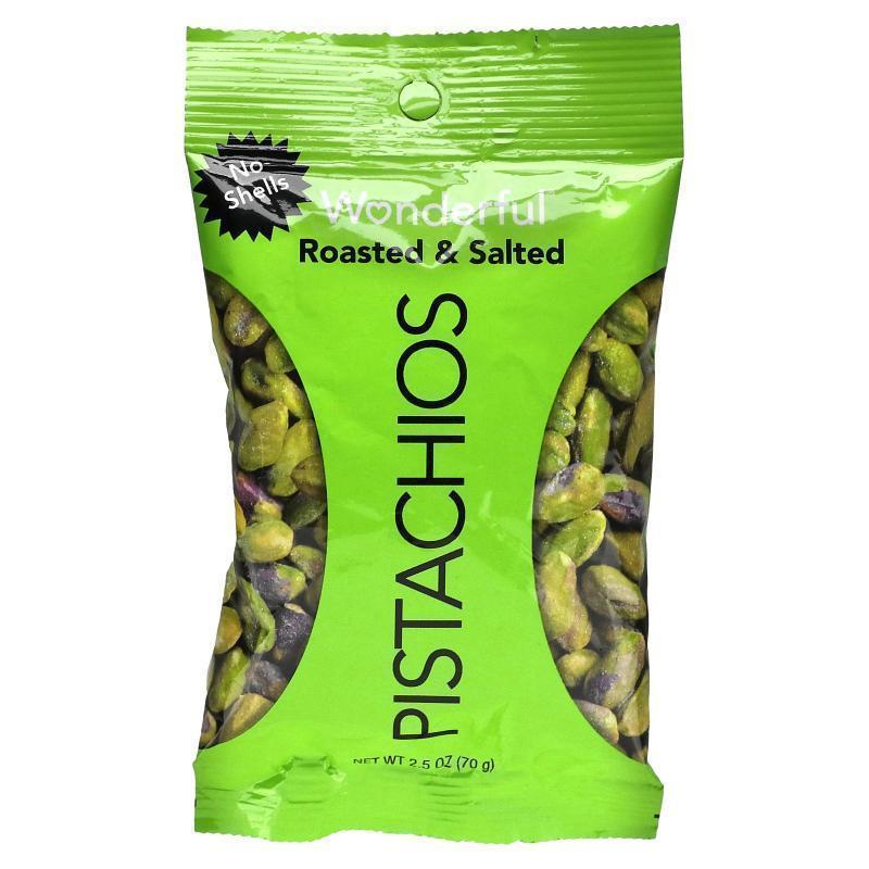 Wonderful Pistachios,盐焗，No Shells，2.5 盎司（70 克）