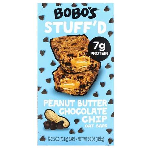 波波燕麦棒,Stuff'd Oat Bars, Peanut Butter &amp;amp;amp;
