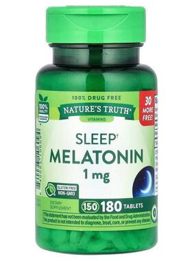 Nature's Truth,Sleep Melatonin, 1 mg, 180 Tablets