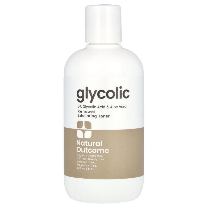 Natural Outcome,Glycolic, Renewal Exfoliating Toner