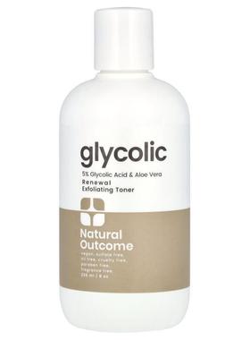 Natural Outcome,Glycolic, Renewal Exfoliating Toner