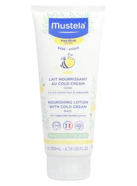 Mustela,宝宝，滋养身体乳，含冷霜，适用于干性皮肤，6.76 液量2
