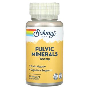 Solaray,Fulvic Minerals,100 毫克,30 粒素食胶囊