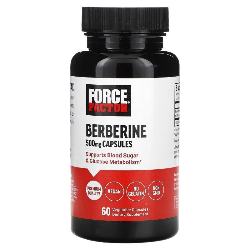 Force Factor,Berberine , 500 mg , 60 Vegetable Capsules