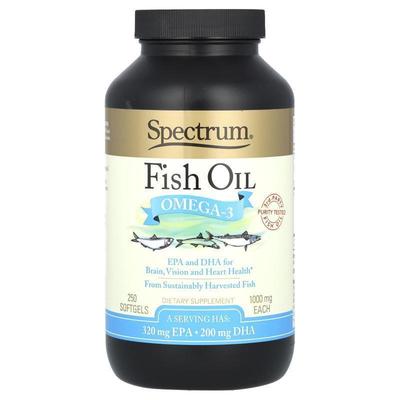 Spectrum Essentials,鱼油，Omega-3，1,000 毫克，250 粒软凝胶