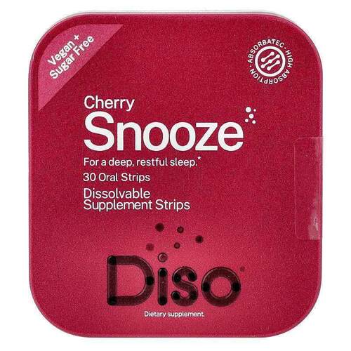 Diso,Snooze, Cherry, 30 Oral Strips