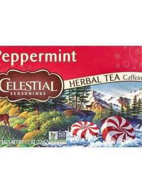 斯乐,Herbal Tea, Peppermint, Caffeine Free, 40 Tea Bags