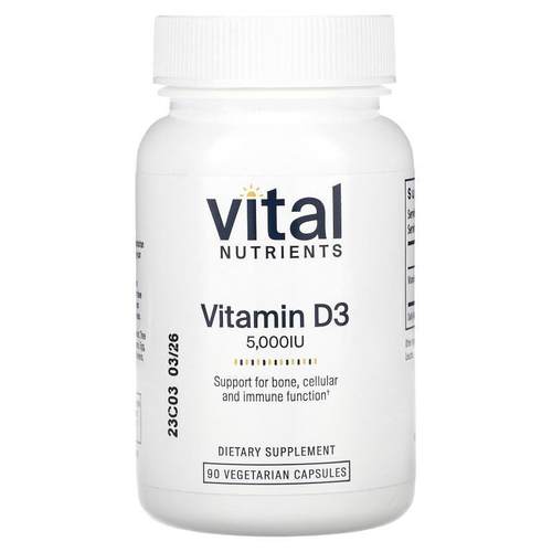 Vitamin D3, 5,000 IU, 180 Vegetarian Capsules
