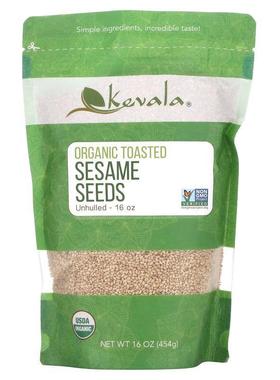 Kevala,Organic Toasted Sesame Seeds (Hulled)