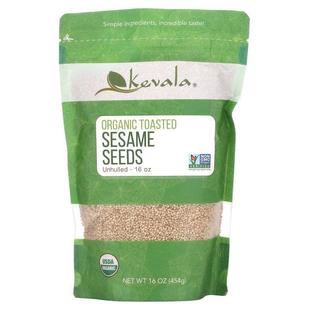 Kevala,Organic Toasted Sesame Seeds (Hulled)