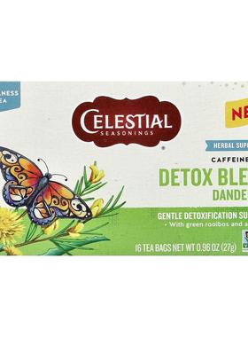斯乐,Detox Blend, Dandelion, Caffeine Free, 16 Tea Bags, 0.9