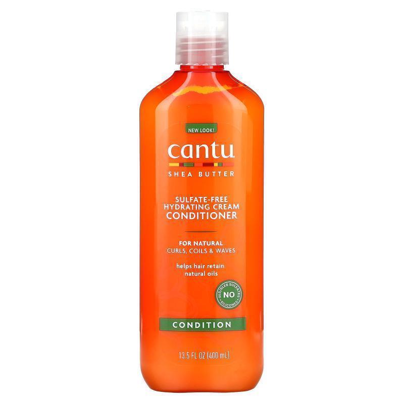 Cantu,天然秀发用乳木果油无硫酸盐保湿霜护发素，13.5 液量盎司4