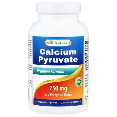 Best Naturals,Calcium Pyruvate, 750 mg, 120 Vegetarian Capsu
