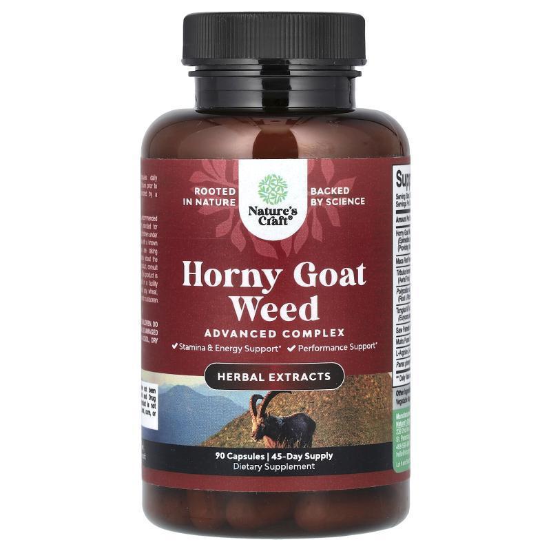 Natures Craft,Horny Goat Weed, Advanced Complex, 90 Capsules