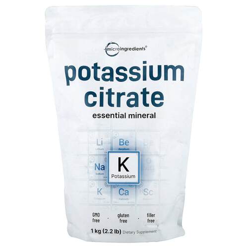 Micro Ingredients,Potassium Citrate, 2.2 lb (1 kg)
