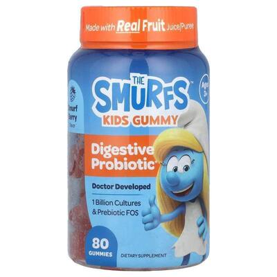 The Smurfs,Kids Gummy, Digestive Probiotic, Ages 3+, Smurf B