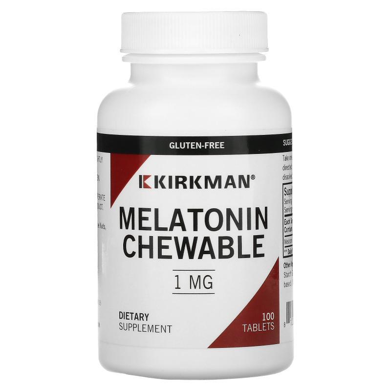 Kirkman Labs,褪黑素咀嚼片，1毫克，100片